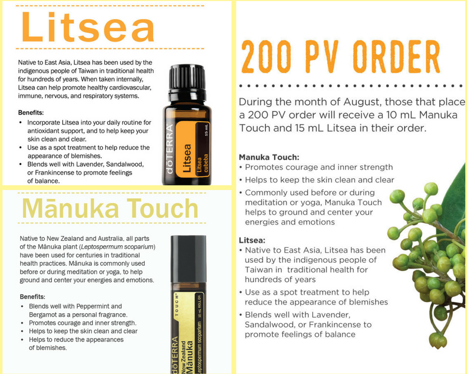 Essential Oil August 2018 Promotion